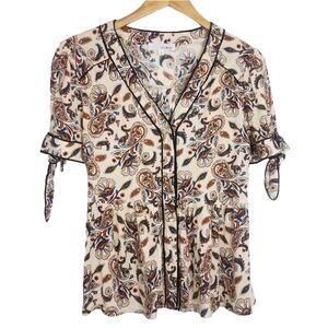 Isla Maude | Paisley Button Down Blouse